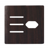 Placa p/ 3 Interruptores + Tomada 4x4 - Novara Tabaco